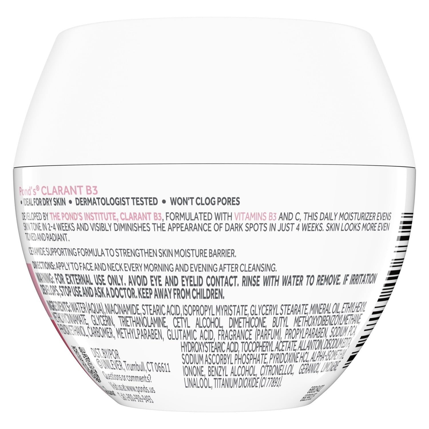 POND’S Clarant B3 Dark Spot Correcting Face Cream, Daily Moisturizer for Dry Skin – 1.75 oz (2 Pack)