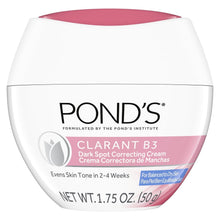 POND’S Clarant B3 dark spot correcting cream jar, white with pink lid and label front