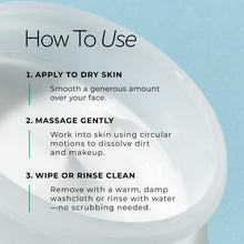 How to use instructions for facial cleanser cream on panel