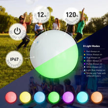 White light-up pool game ball with multicolor LED lights for switching colors