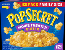 Pop Secret microwave popcorn box, movie theater butter flavor, 12-pack family size
