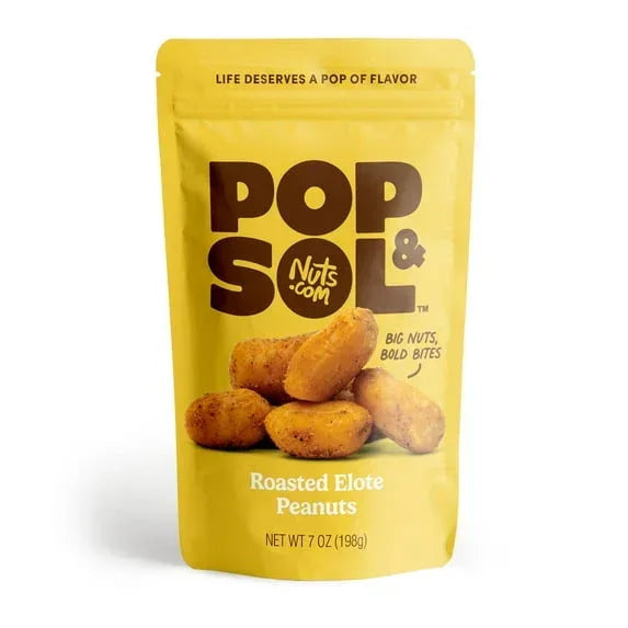 Pop & Sol by Nuts.com, Jalapeño Cashews, 4 oz Bag