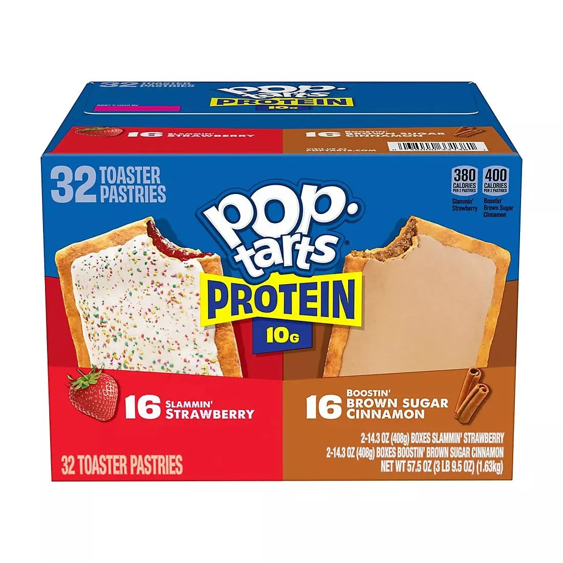 Pop-Tarts Protein Toaster Pastries, 10g Protein, Variety Pack, 32 ct. - USA MEGA SHOP
