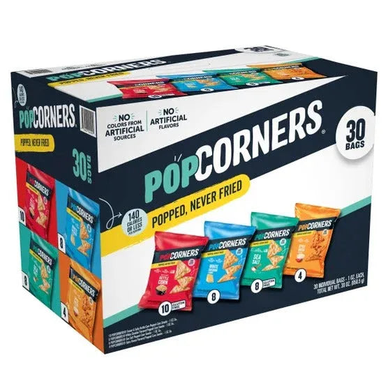 PopCorners Popped Corn Snacks Variety Pack, 1 oz, 30-Count - USA MEGA SHOP