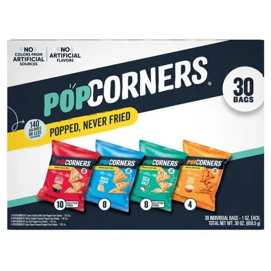 PopCorners Popped Corn Snacks Variety Pack, 1 oz, 30-Count - USA MEGA SHOP