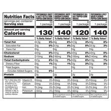 PopCorners nutrition facts label on snack variety pack box