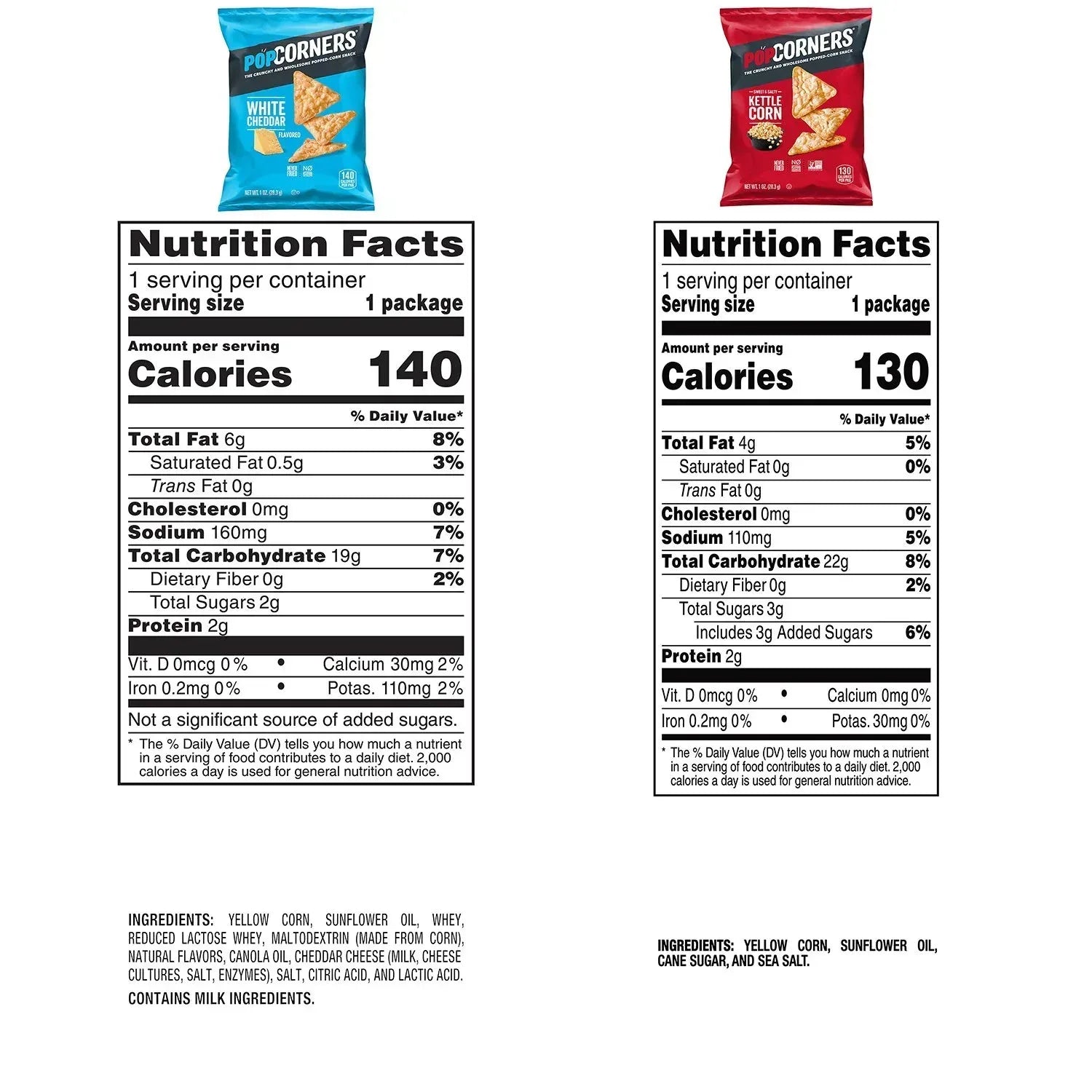 PopCorners Variety Pack Chips, 1 oz, 28 ct.