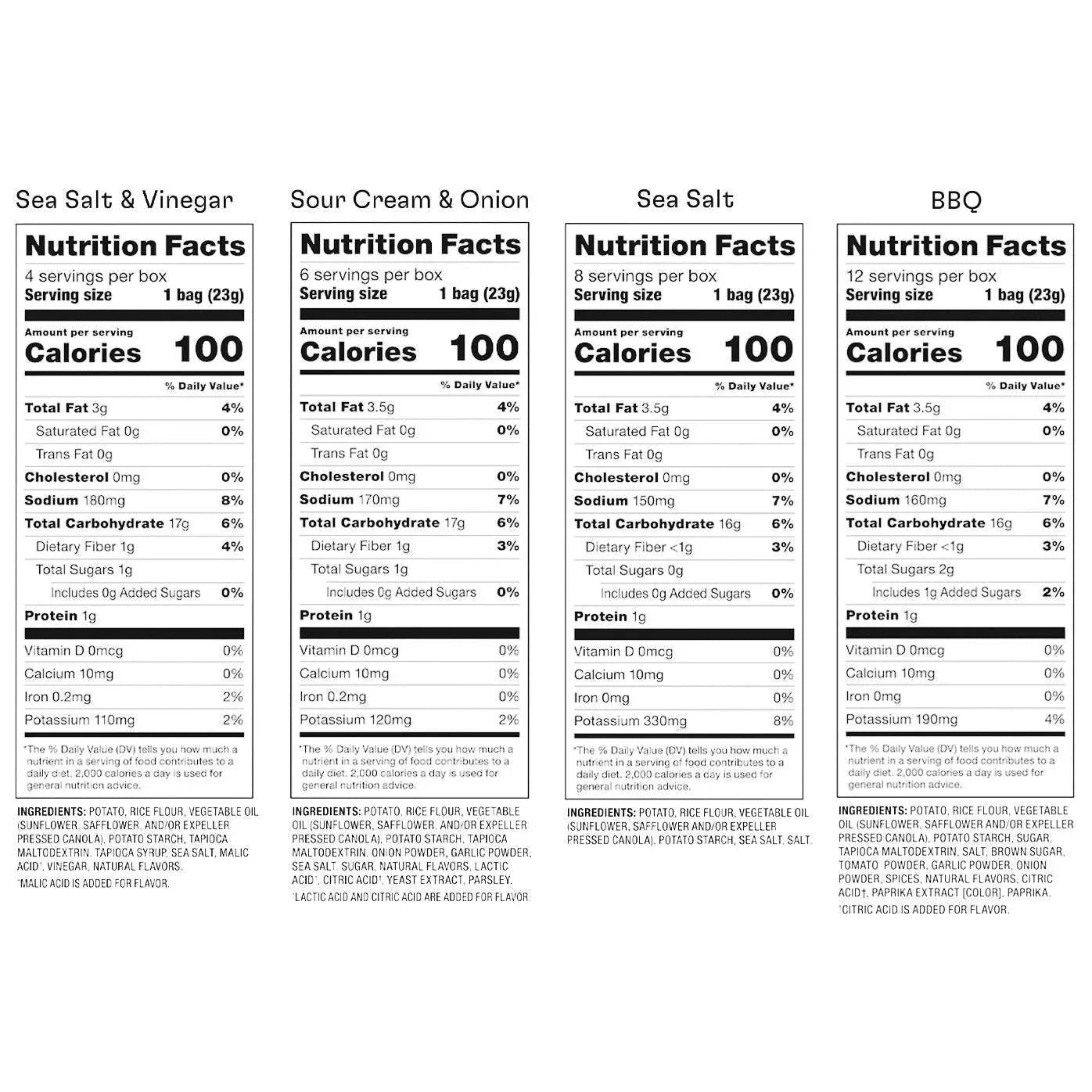 Popchips Potato Chips Snack Packs, Variety Pack, 0.8 oz, 30-count - USA MEGA SHOP