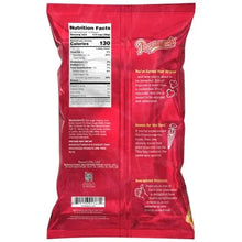 Back of zebra popcorn bag with ingredients and Nutrition Facts panel
