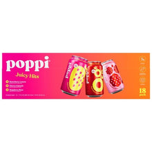 Poppi Soda, Juicy Hits Variety Pack, 12 fl oz, 18-count