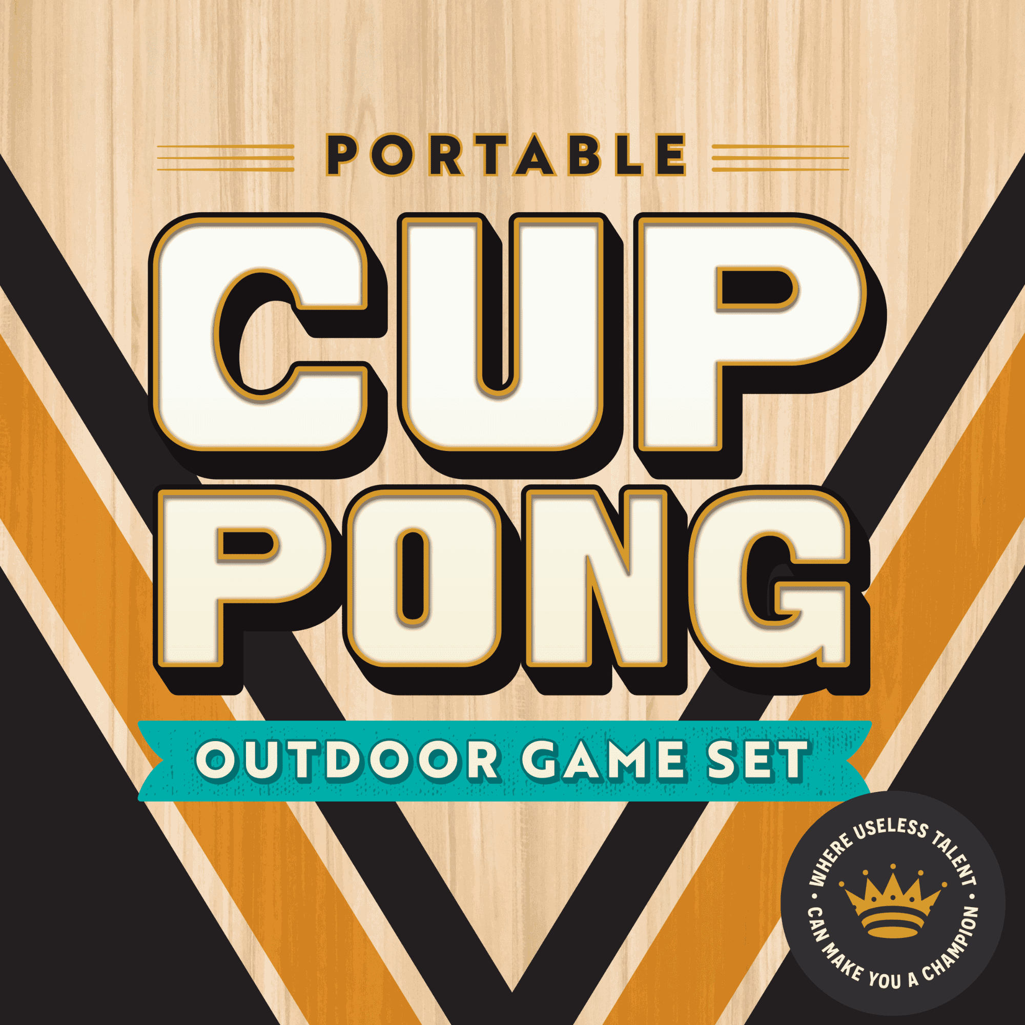 Portable Cup Pong, Outdoor Toss Game Set, for All Ages, by MinnARK