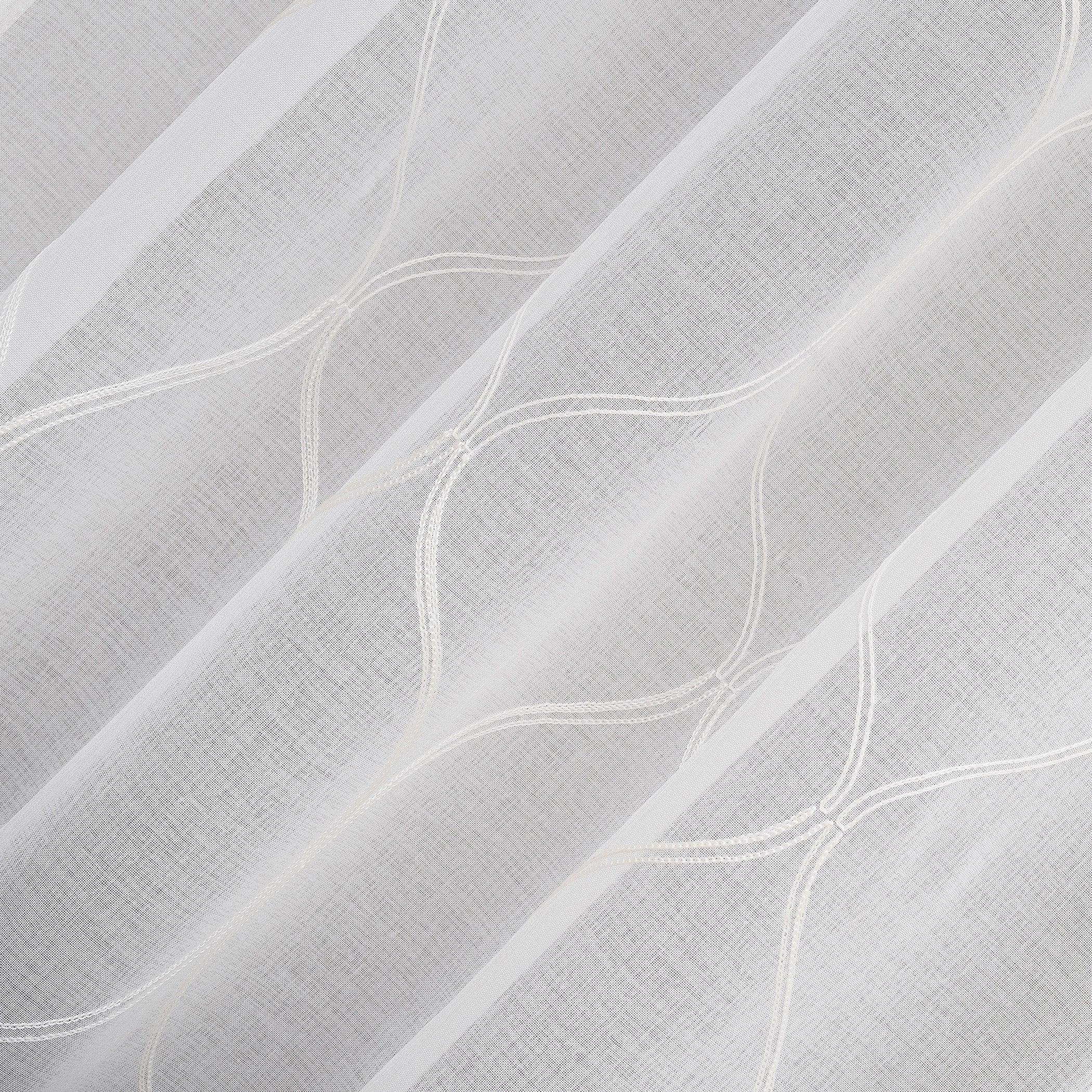 Portside Embroidered Trellis Sheer Curtains, 2-pack