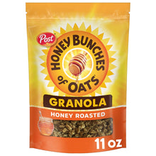 Honey roasted granola cereal bag with Honey Bunches of Oats logo, 11 oz