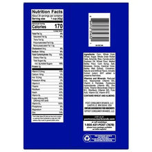 Cereal box back with Nutrition Facts panel and barcode