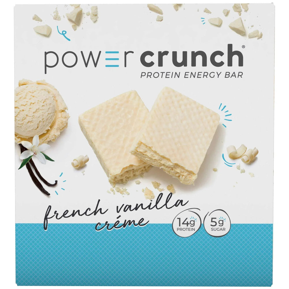 Power Crunch Protein Energy Bar, French Vanilla, 1.4 oz, 12-count - USA MEGA SHOP