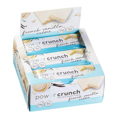 Power Crunch Protein Energy Bar, French Vanilla, 1.4 oz, 12-count - USA MEGA SHOP