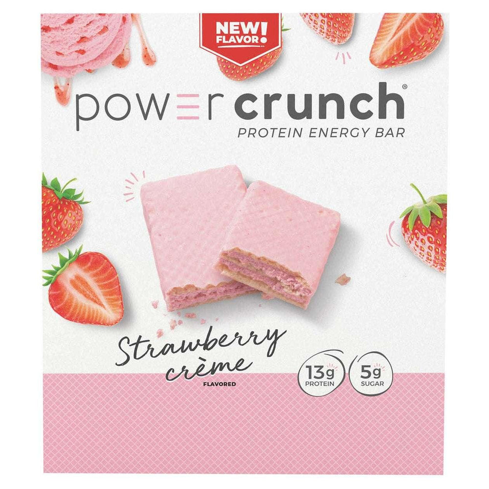Power Crunch Protein Energy Bar, Strawberry Creme, 1.4 oz, 12-count - USA MEGA SHOP