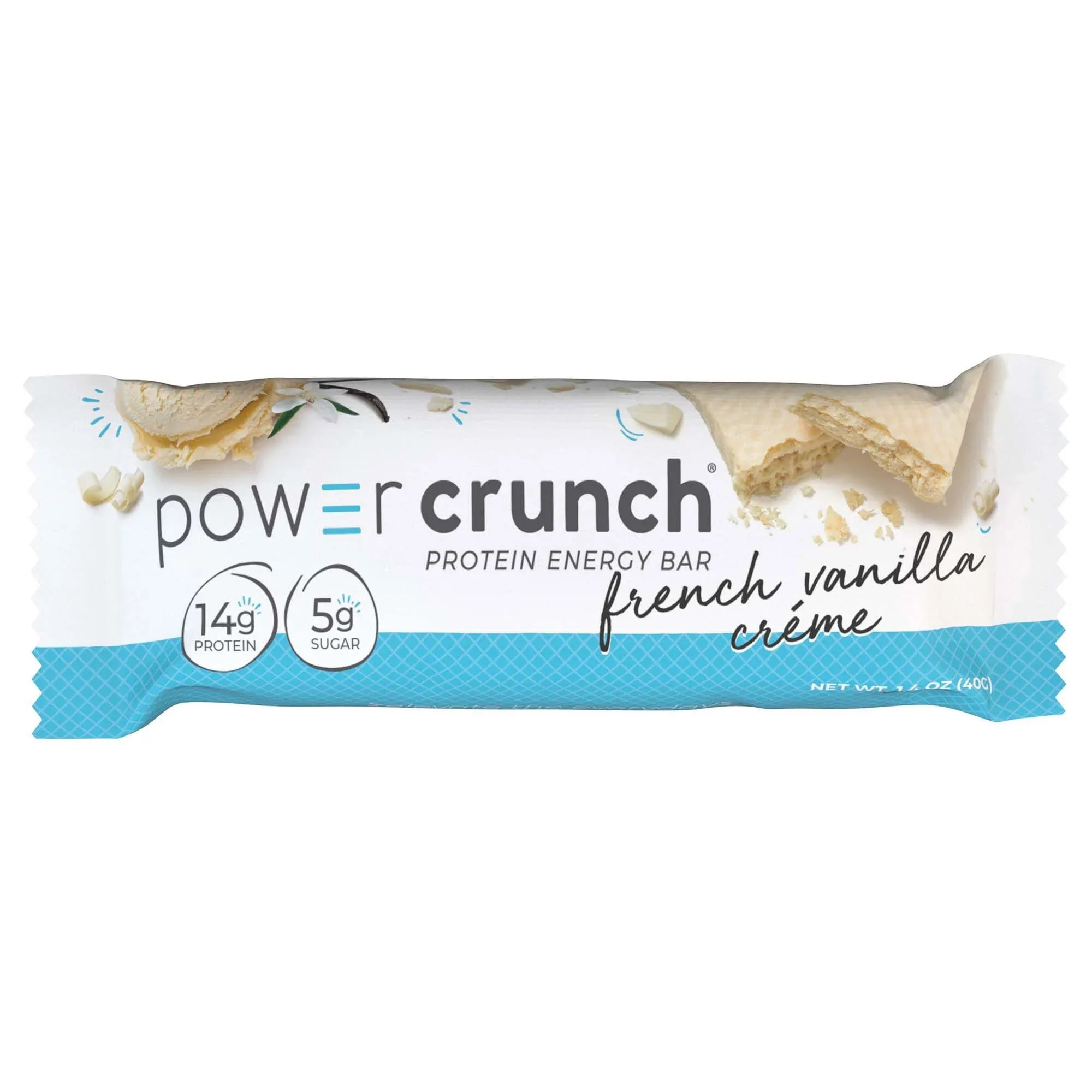Power Crunch Protein Energy Bar, French Vanilla, 1.4 oz, 12-count - USA MEGA SHOP
