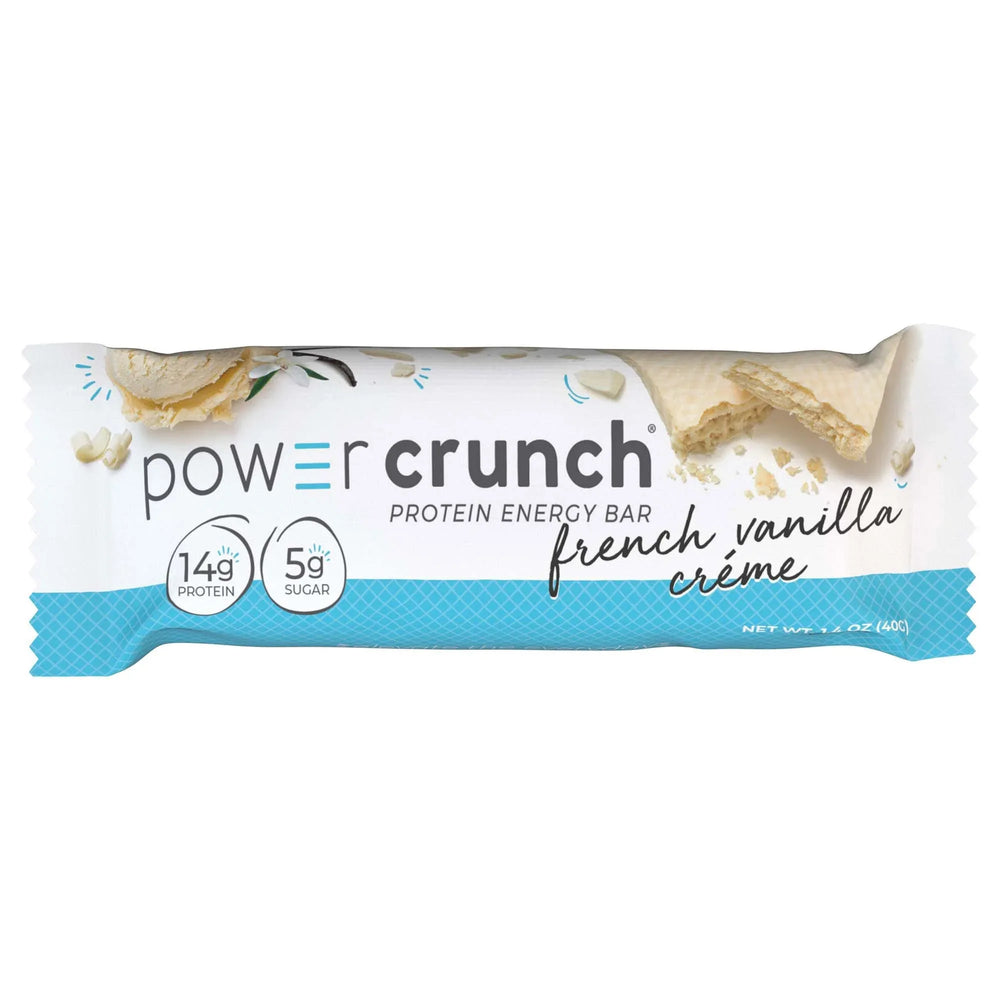 Power Crunch Protein Energy Bar, French Vanilla, 1.4 oz, 12-count - USA MEGA SHOP