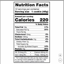 Nutrition Facts label for triple chocolate protein energy bar, 220 calories