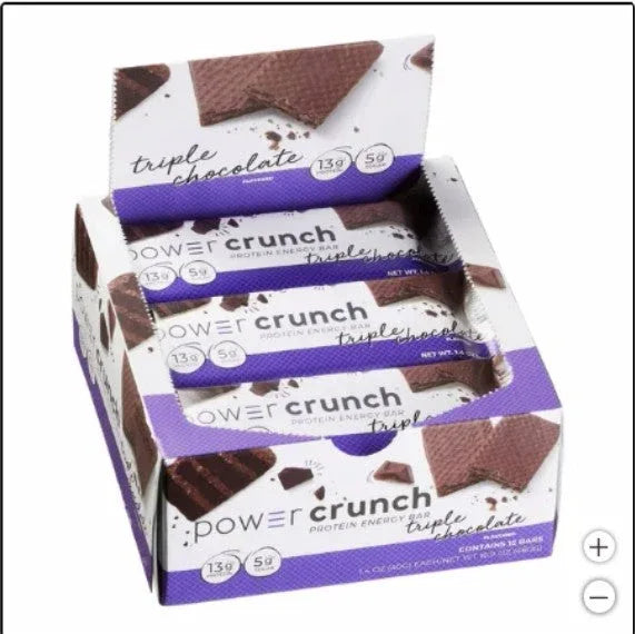 Power Crunch Protein Energy Bar, Triple Chocolate, 1.4 oz, 12-count - USA MEGA SHOP