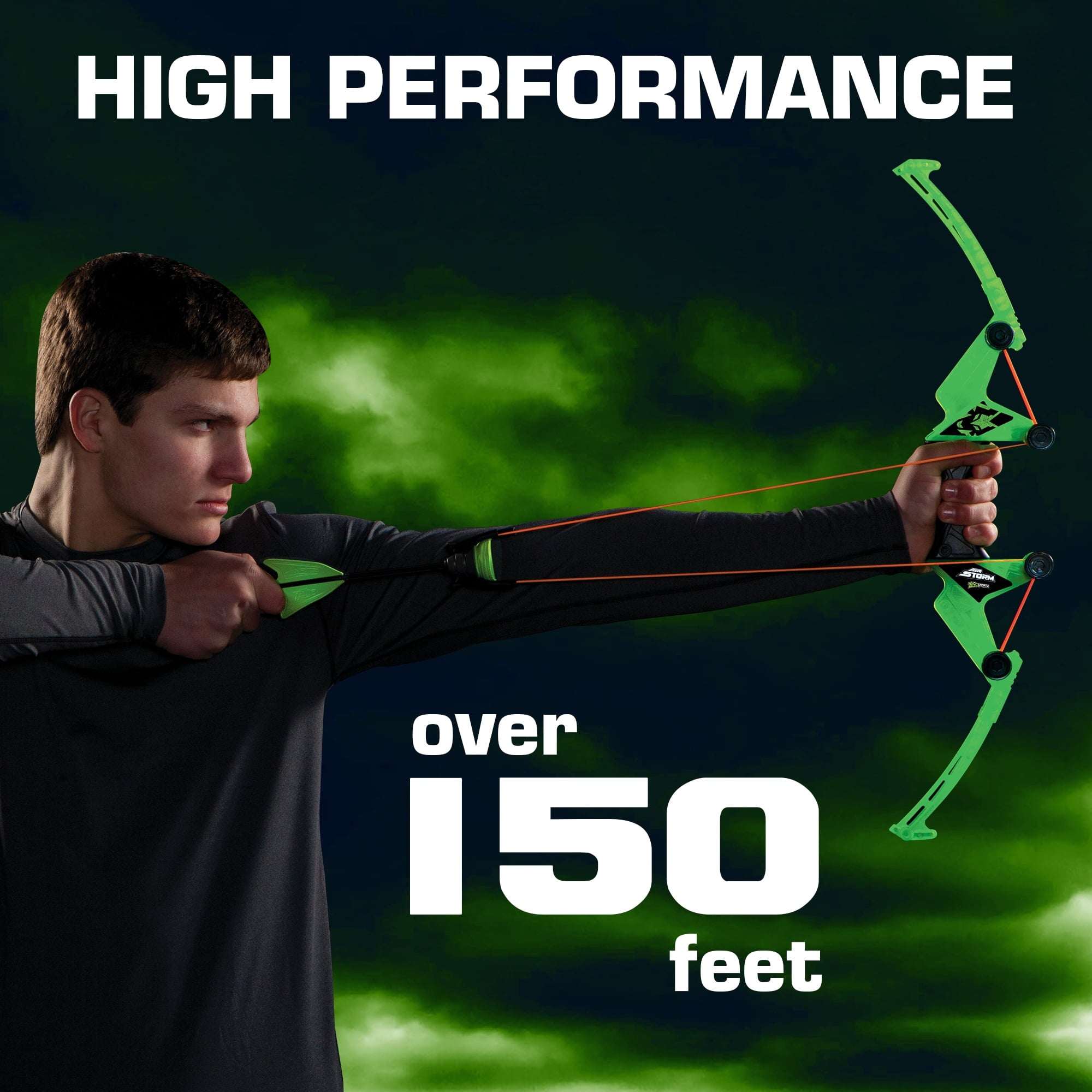 Zing Air Storm Z-tek Bow - Green: High-Powered Outdoor Archery Set for Action-Packed Fun and Precision Shooting, Green