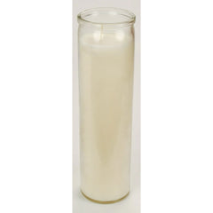 (4 pack) Prayer Candle Clear Glass White Wax, 8 Inch - USA MEGA SHOP