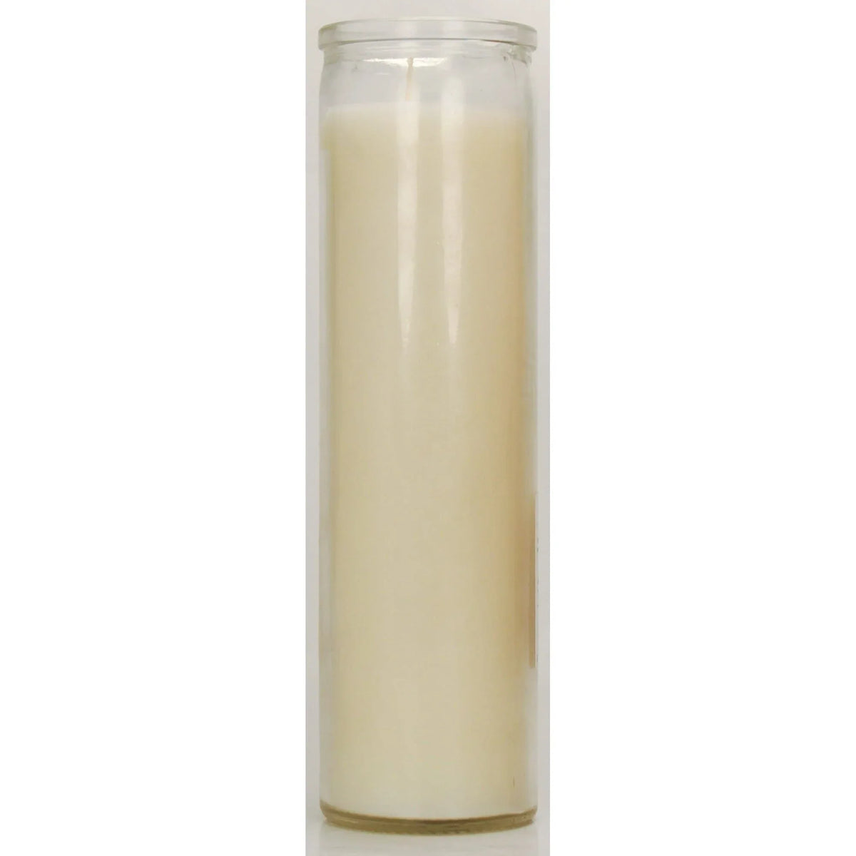 (4 pack) Prayer Candle Clear Glass White Wax, 8 Inch - USA MEGA SHOP