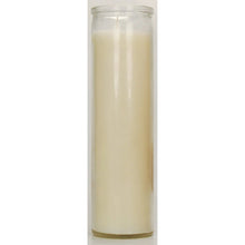 Prayer candle in clear glass with white wax