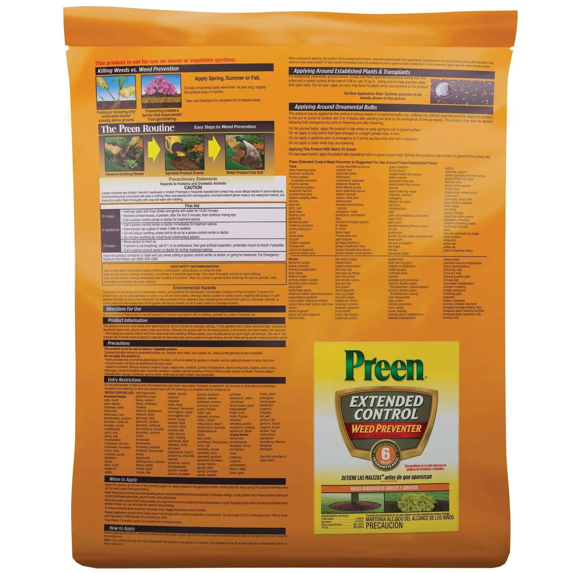 Preen Extended Control Weed Preventer - 10 lb. Bag - Covers 1,630 Sq. ft.