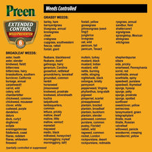 Preen Extended Control Weed Preventer weeds controlled text list panel
