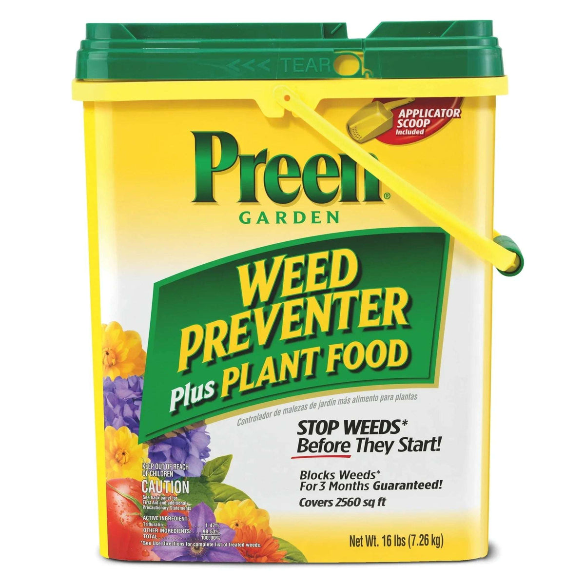 Preen Garden Weed Preventer + Plant Food - 16 lb. - Covers 2,560 sq. ft.