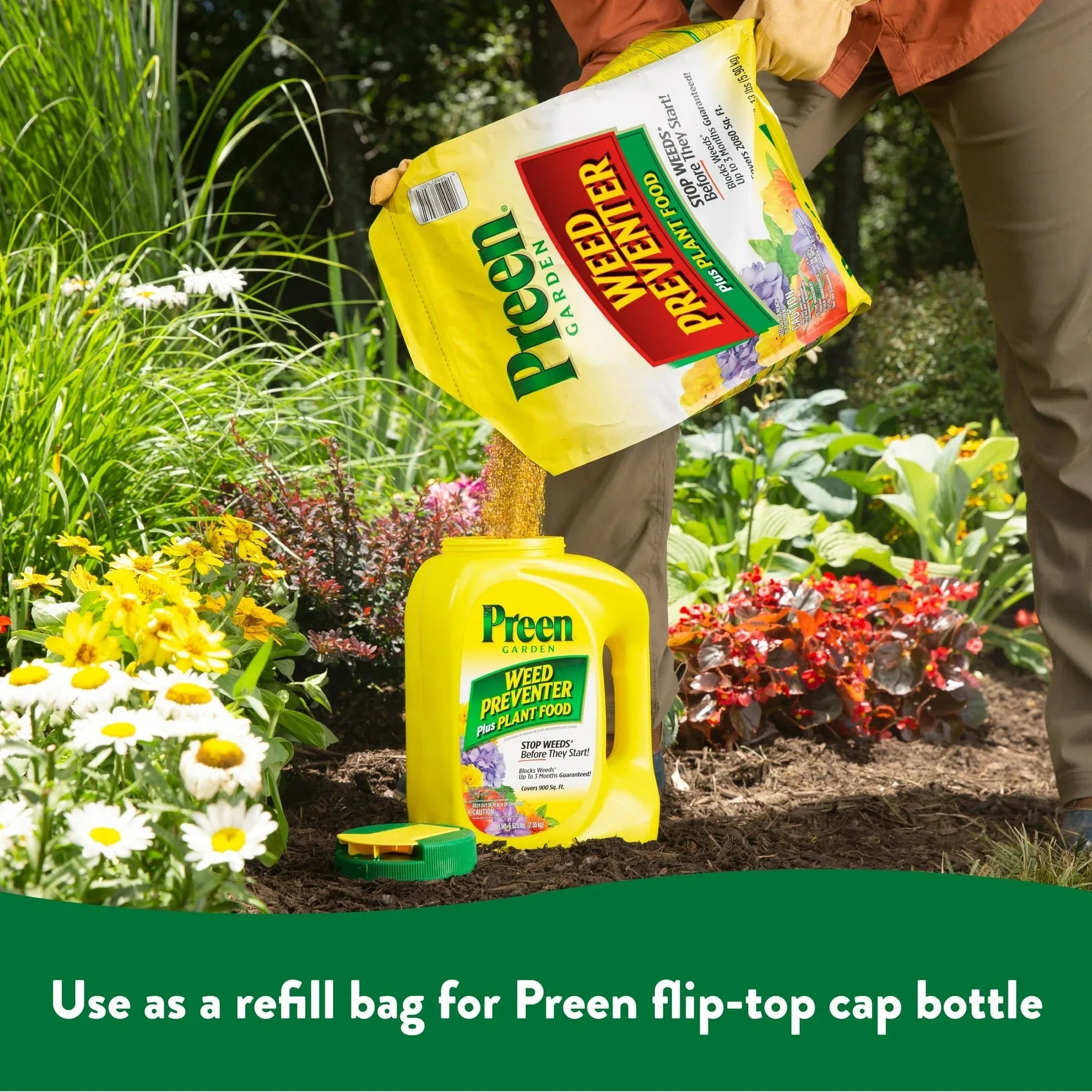 Preen Garden Weed Preventer Plus Plant Food - 13 lb. Bag - Covers 2,080 Sq. ft.