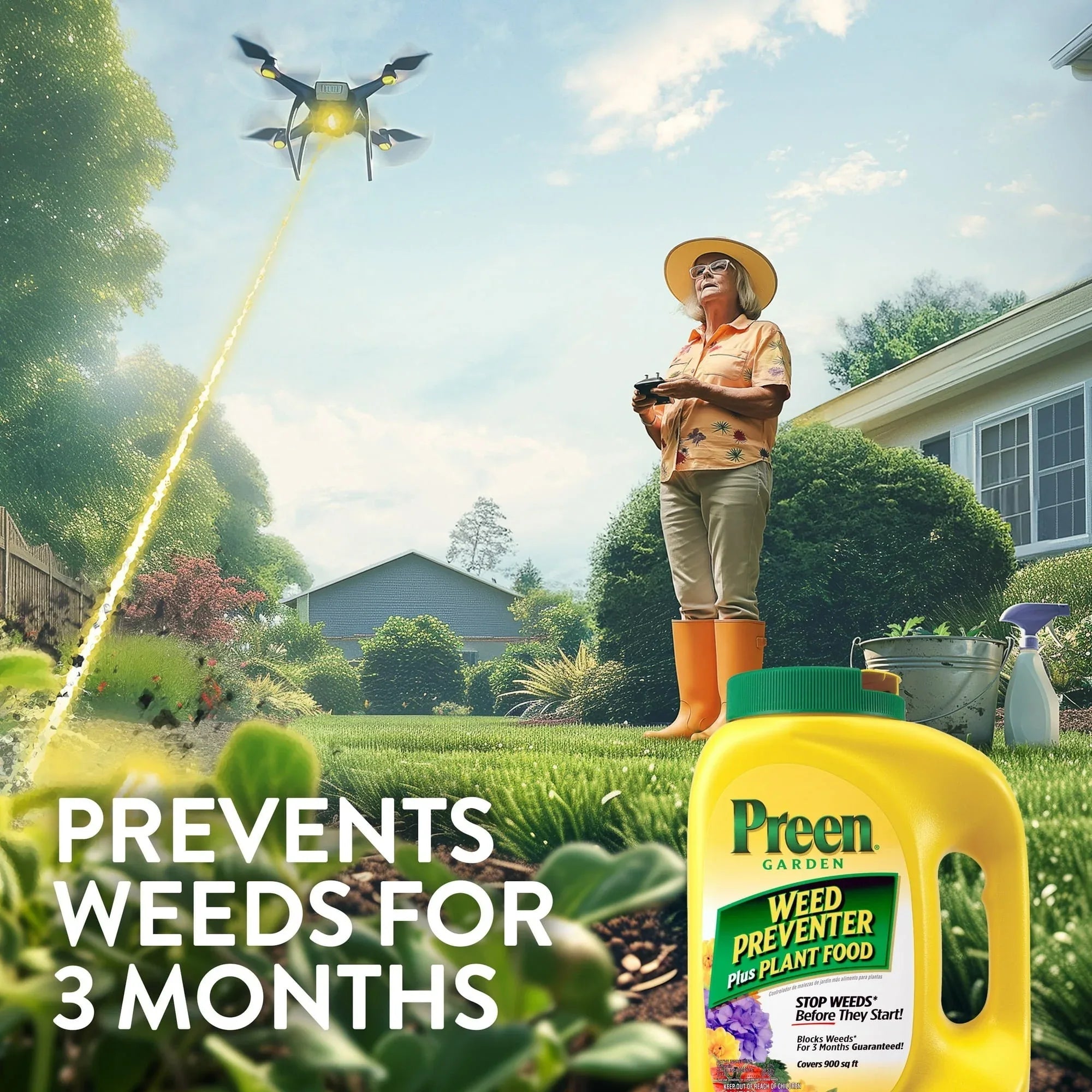 Preen Garden Weed Preventer Plus Plant Food - 13 lb. Bag - Covers 2,080 Sq. ft.