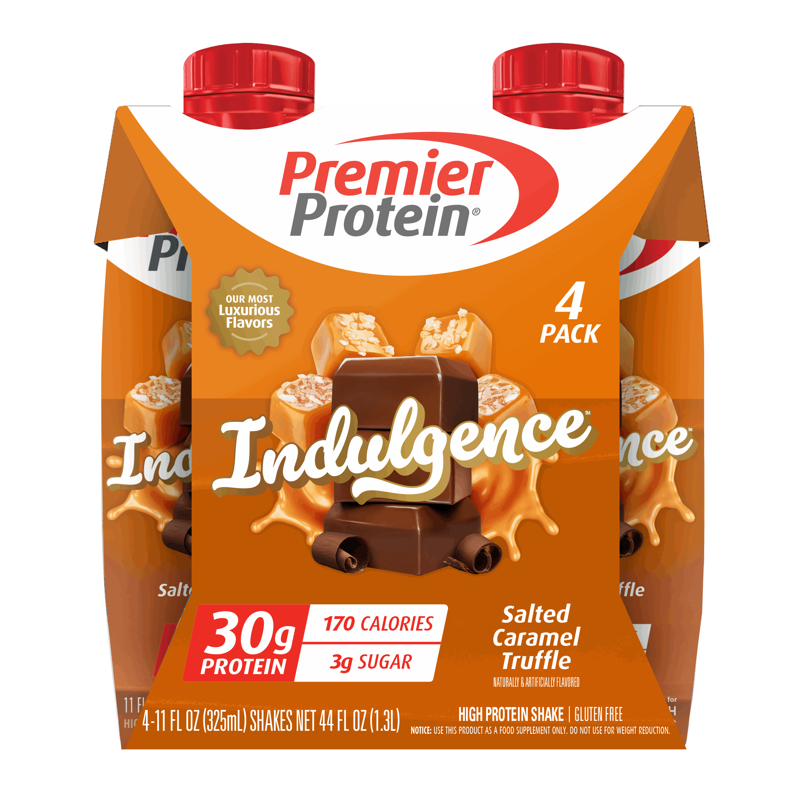 Premier Protein Indulgence Protein Shake, Chocolate Covered Strawberry, 30g Protein, 11 fl oz, 4 Ct