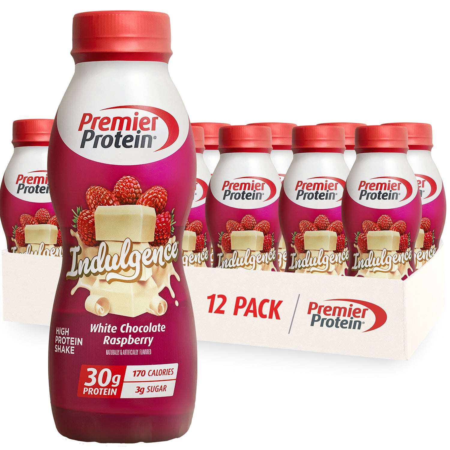 Premier Protein Indulgence Protein Shake, Chocolate Covered Strawberry, 30g Protein, 11 fl oz, 4 Ct
