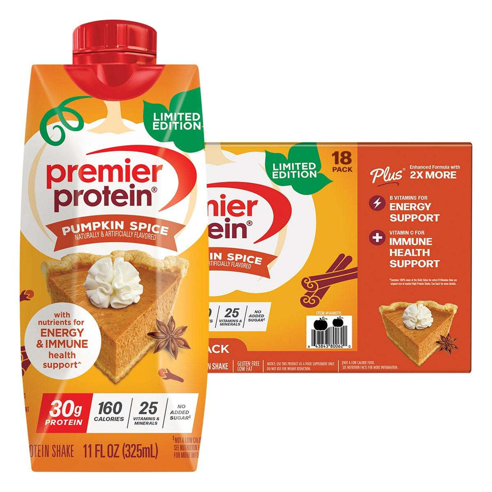 Premier 30g Protein Shakes 11 fl. oz., 18-pack, Pumpkin Spice