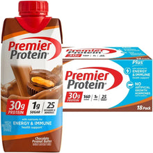 Chocolate peanut butter protein shake carton, Premier Protein PLUS, 18-pack, 30g protein