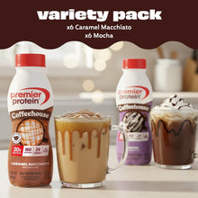 Variety pack protein shake bottles: caramel macchiato and mocha