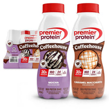 Coffeehouse protein shake bottles, caramel macchiato and mocha, 11.5 fl oz