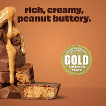 Peanut butter dessert pieces with Gold superior taste badge for protein shake