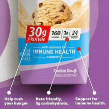 Premier Protein Cookie Dough protein shake carton, 30g protein, immune health support