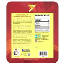 Prince of Peace ginseng slices pouch back with Nutrition Facts panel and barcode