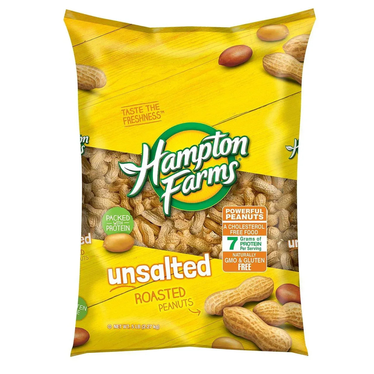 Hampton Farms Unsalted Roasted In-Shell Peanuts 5 lbs