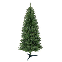 6' artificial Christmas pine tree with dark green needles and folding stand