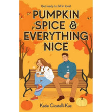 Paperback book cover: Pumpkin Spice & Everything Nice title with couple sitting