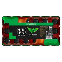 Carton tray of black tea bottles with Pure Leaf no sugar label