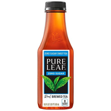 Pure Leaf zero sugar sweet tea bottle with label and 0 calories callout