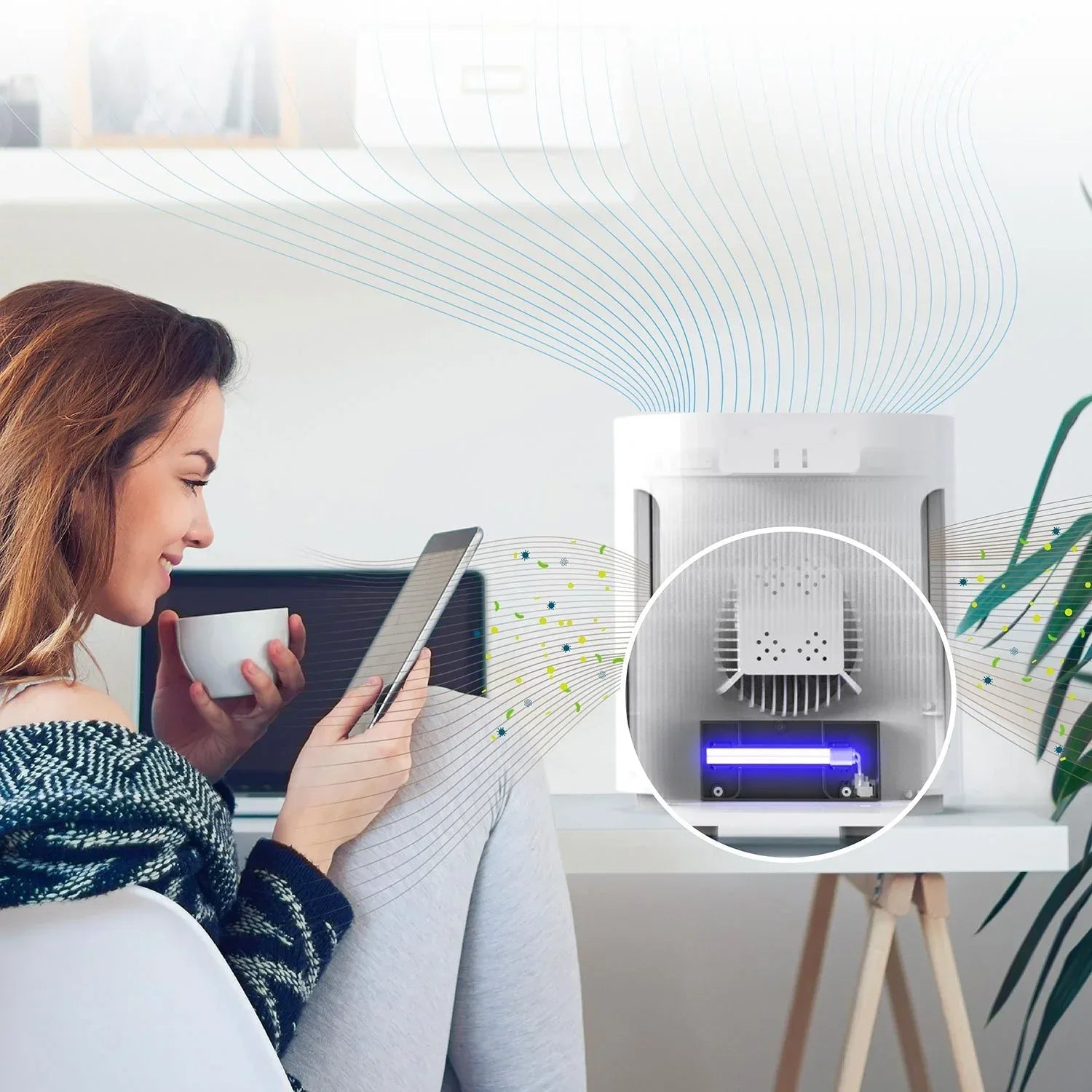 PureZone™ 3-In-1 Air Purifier and Additional Replacement Filter