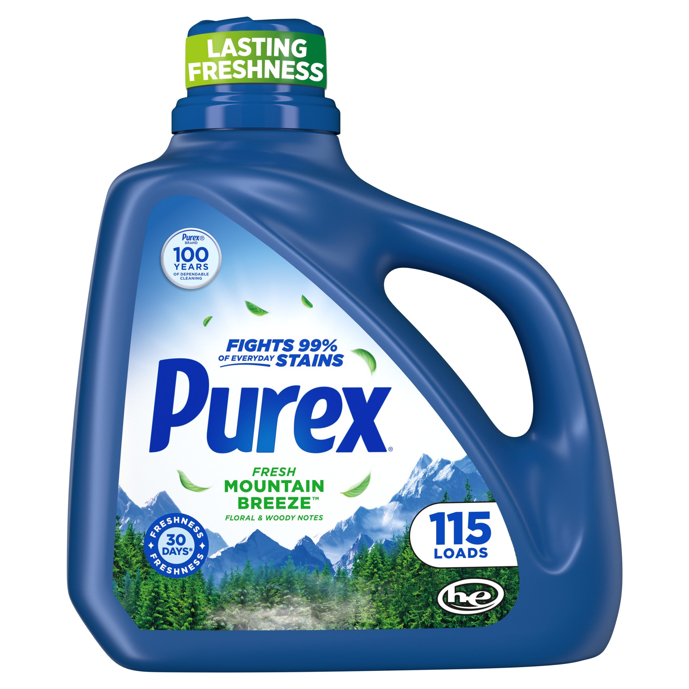 Purex Fresh Mountain Breeze Liquid Laundry Detergent, 75 fl oz, 57 Loads
